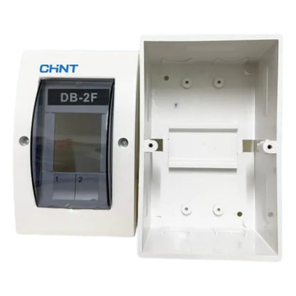 Electrical box with a digital display labeled 'DB-2F' and 'CHNT' branding on a white background.