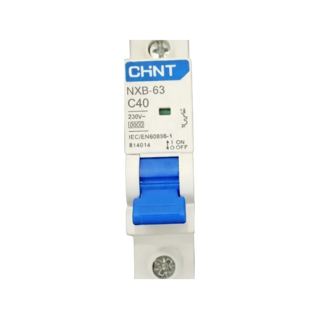 Chint 40A 1P 6KAIC 240V, 1 Module  MCB Miniature Circuit Breaker NXB-63 1P C40 6KA