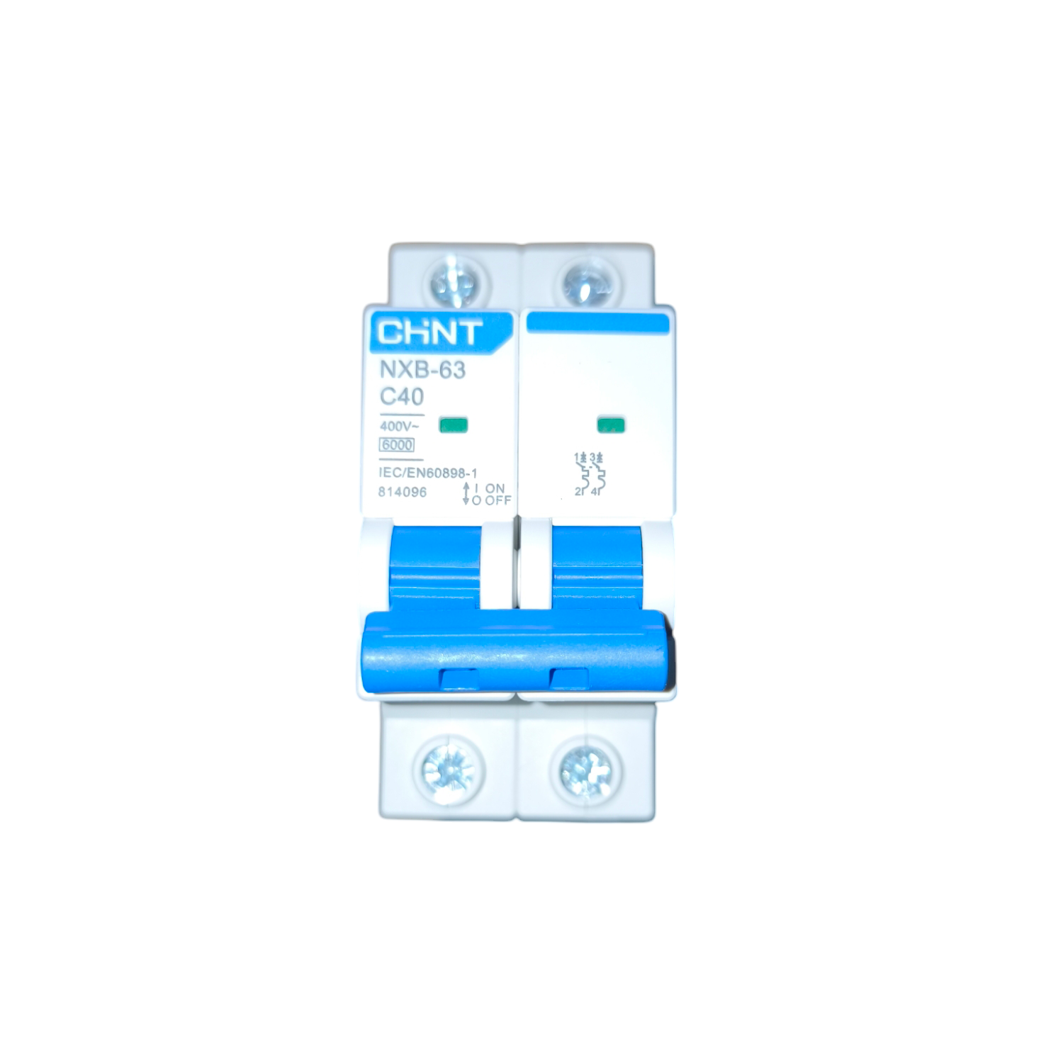 Chint electrical switch on a white background