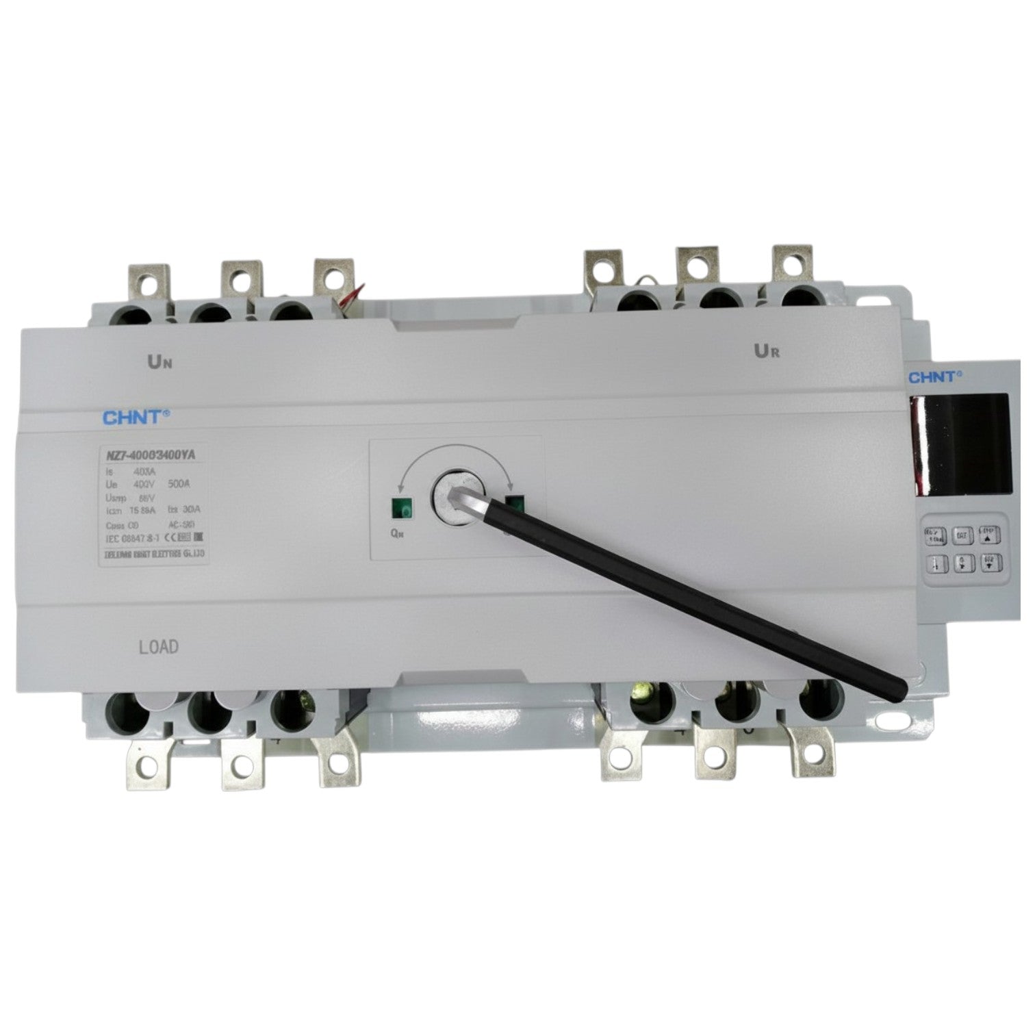 Electrical contactor with visible brand name on a white background