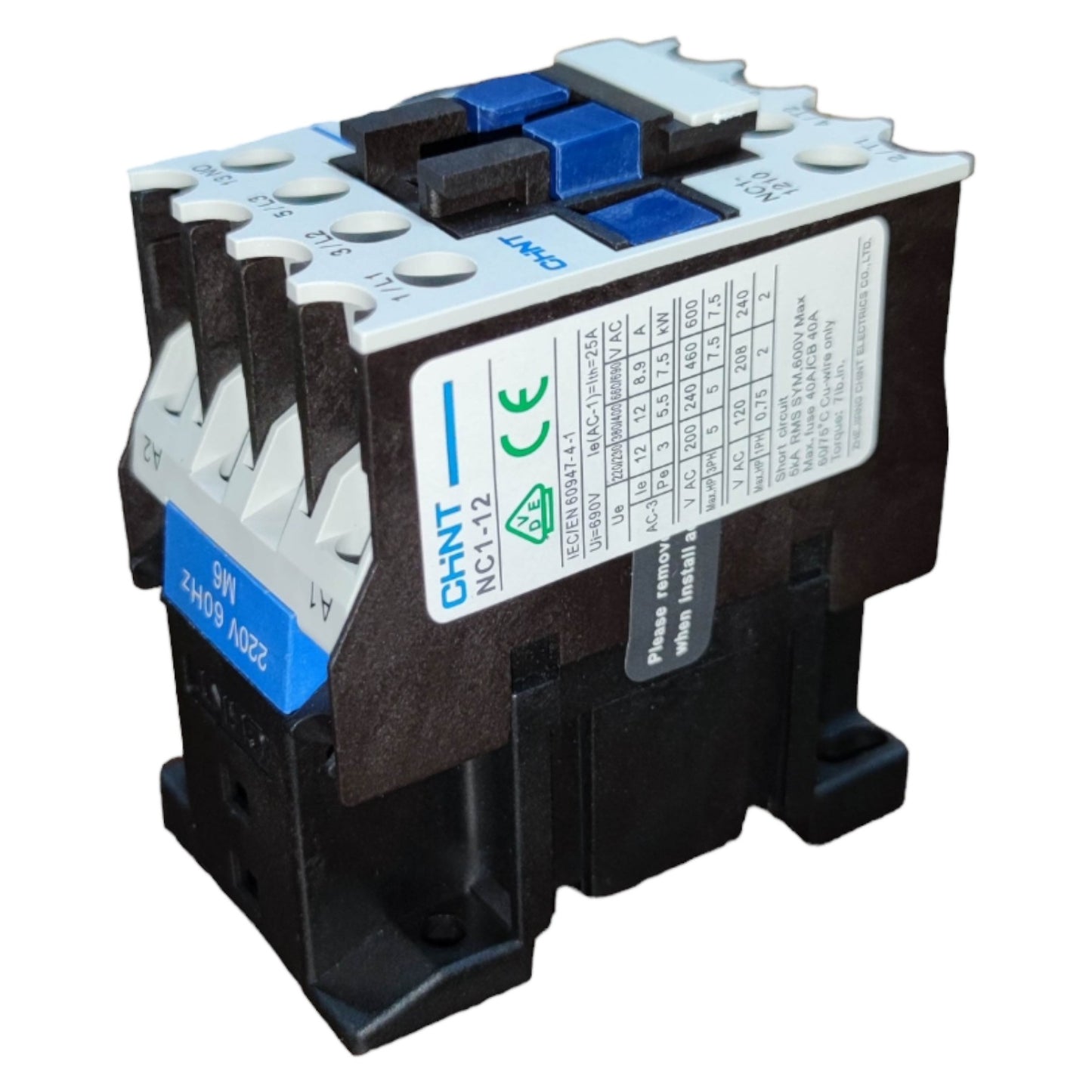Chint Magnetic Contactor 12A 220V 4 NO NC1-1210