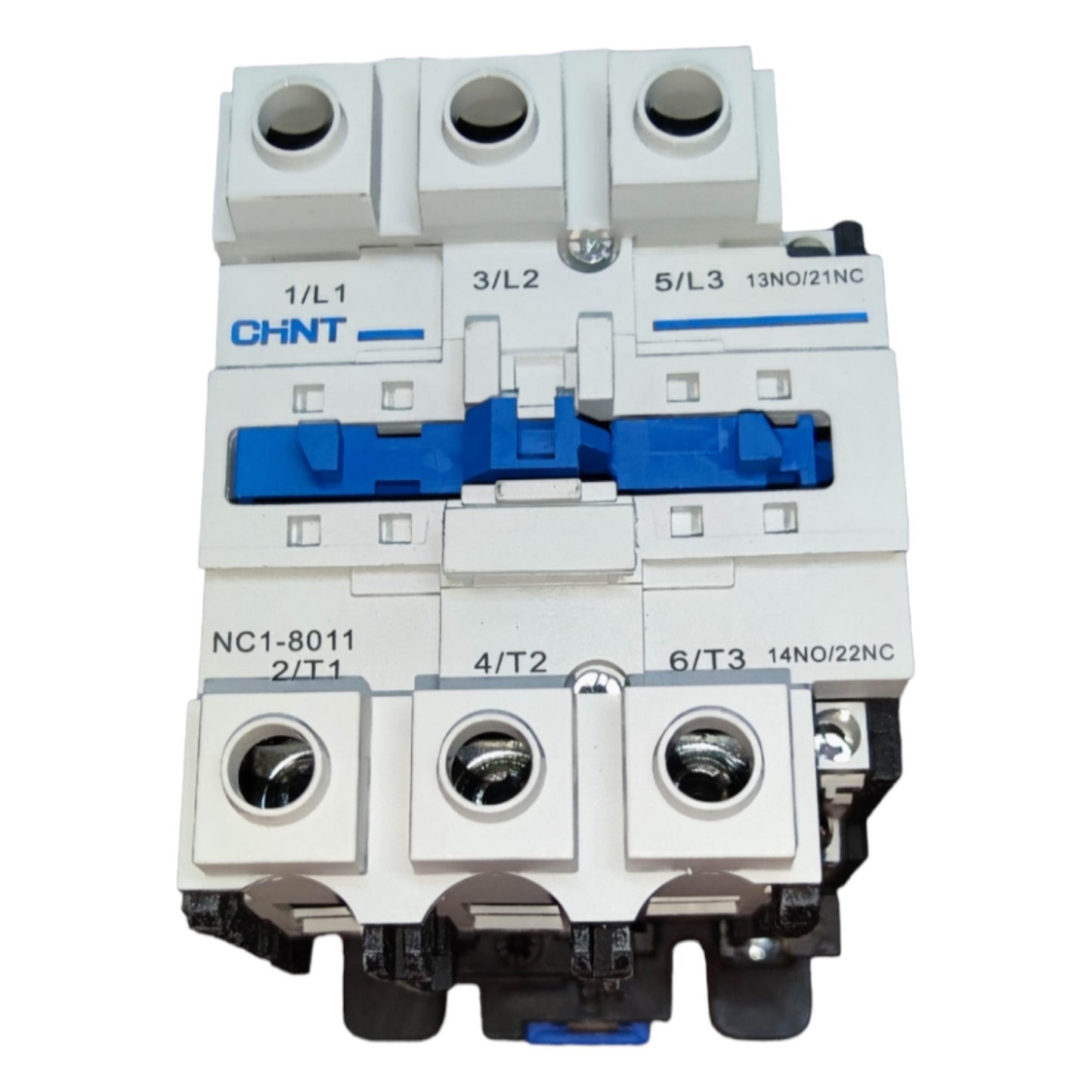 Circuit breaker with CHNT branding on a white background