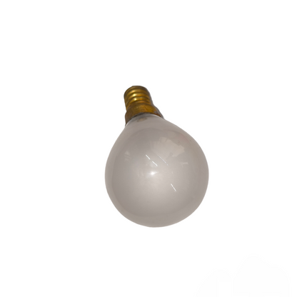 White light bulb on a white background