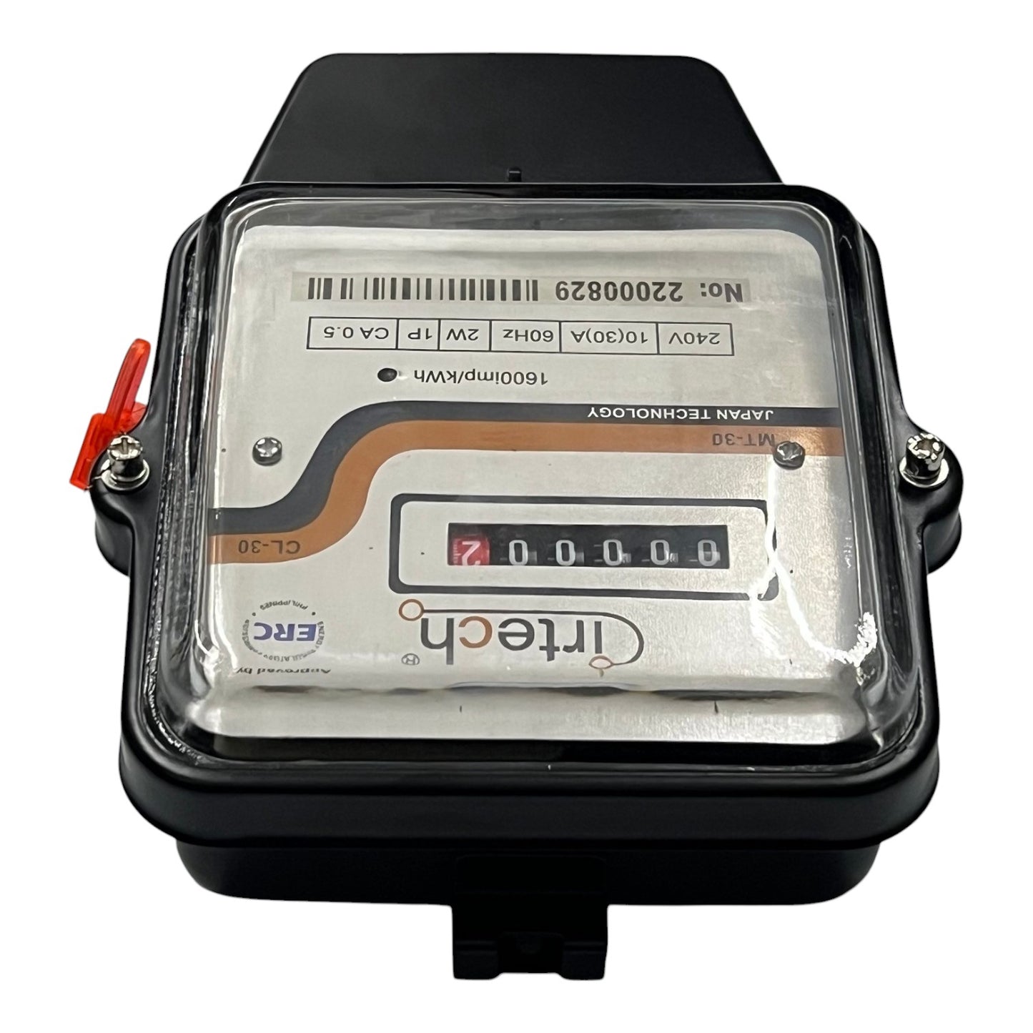 Electric meter with ITECH branding on a white background Cirtech KWH Meter 10(30A) 2W Single Phase, Submeter 2 Wire Single Phase Analog Electx Electrical Supply