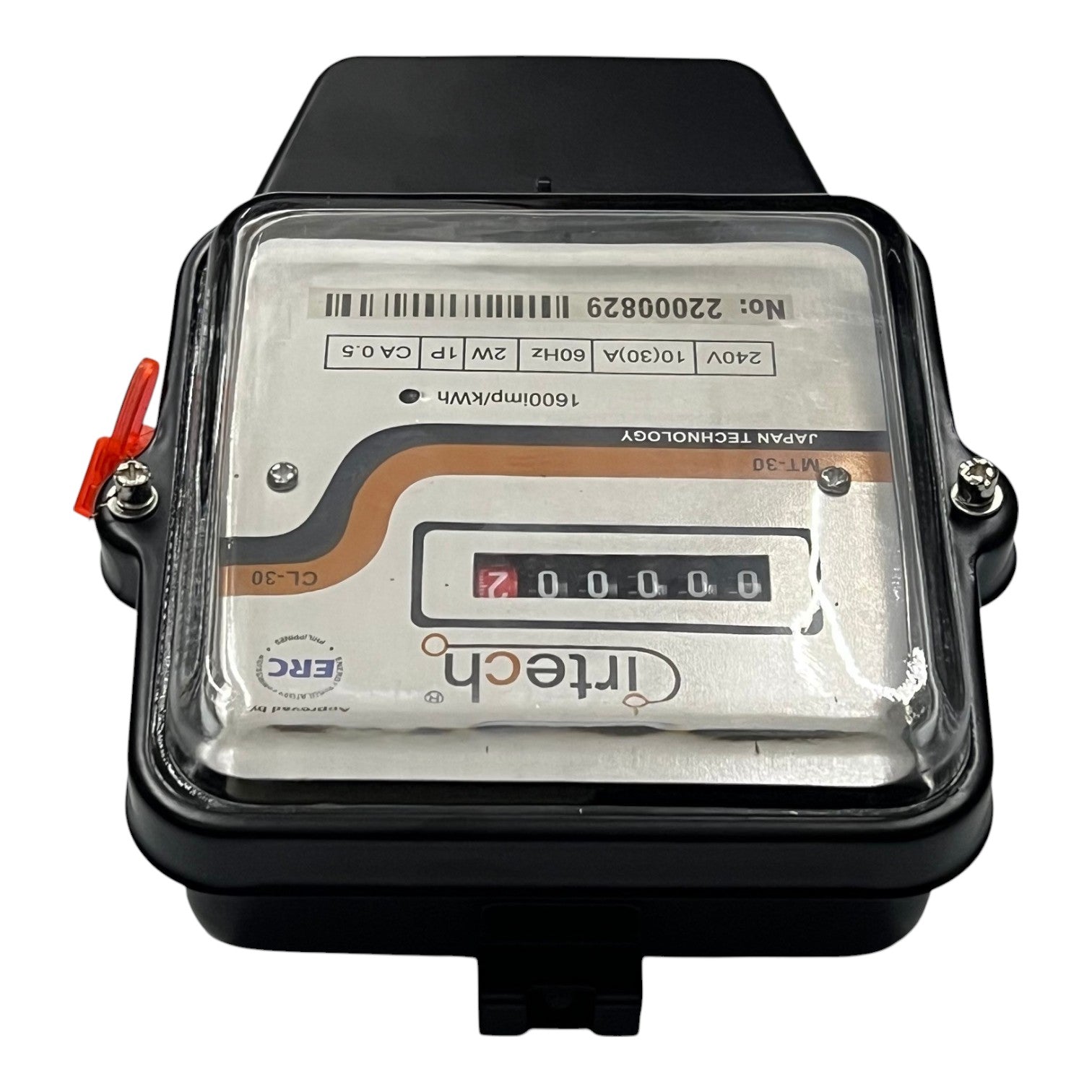 Electric meter with ITECH branding on a white background Cirtech KWH Meter 10(30A) 2W Single Phase, Submeter 2 Wire Single Phase Analog Electx Electrical Supply