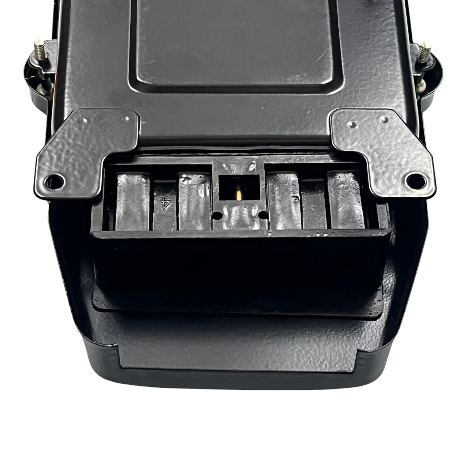 Close-up of a black electronic device with visible components on a white background Cirtech_KWH_Meter_60A_2W_Single_Phase_Submeter_2_Wire_Single_Phase_Analog_Electx_Electrical_Supply
