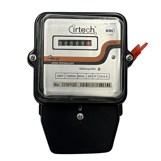 Cirtech KWH Meter 60A 2W Single Phase  Submeter 2 Wire Single Phase Analog