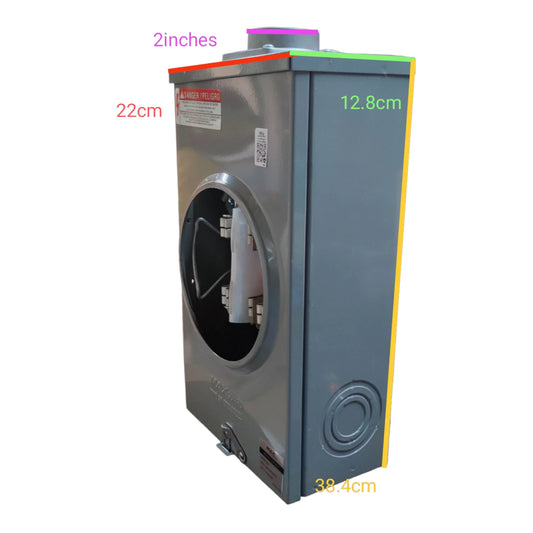 Cirtech Rectangular Meter Base 2 Inch Hub 5 Jaws Max 200A KWH Meter Base