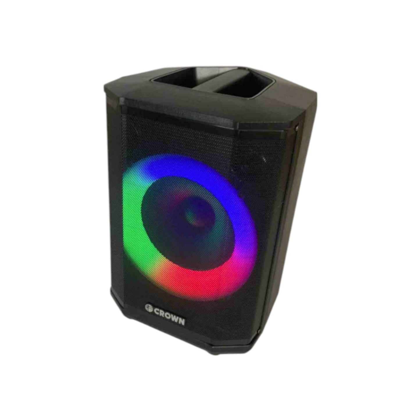 Crown 150W Portable Speaker 8 Inches Woofer 2 Way 4-8 Ohms 250x285x360mm PD-810 with Remote Control Wireless Mic and Rechargeable Battery