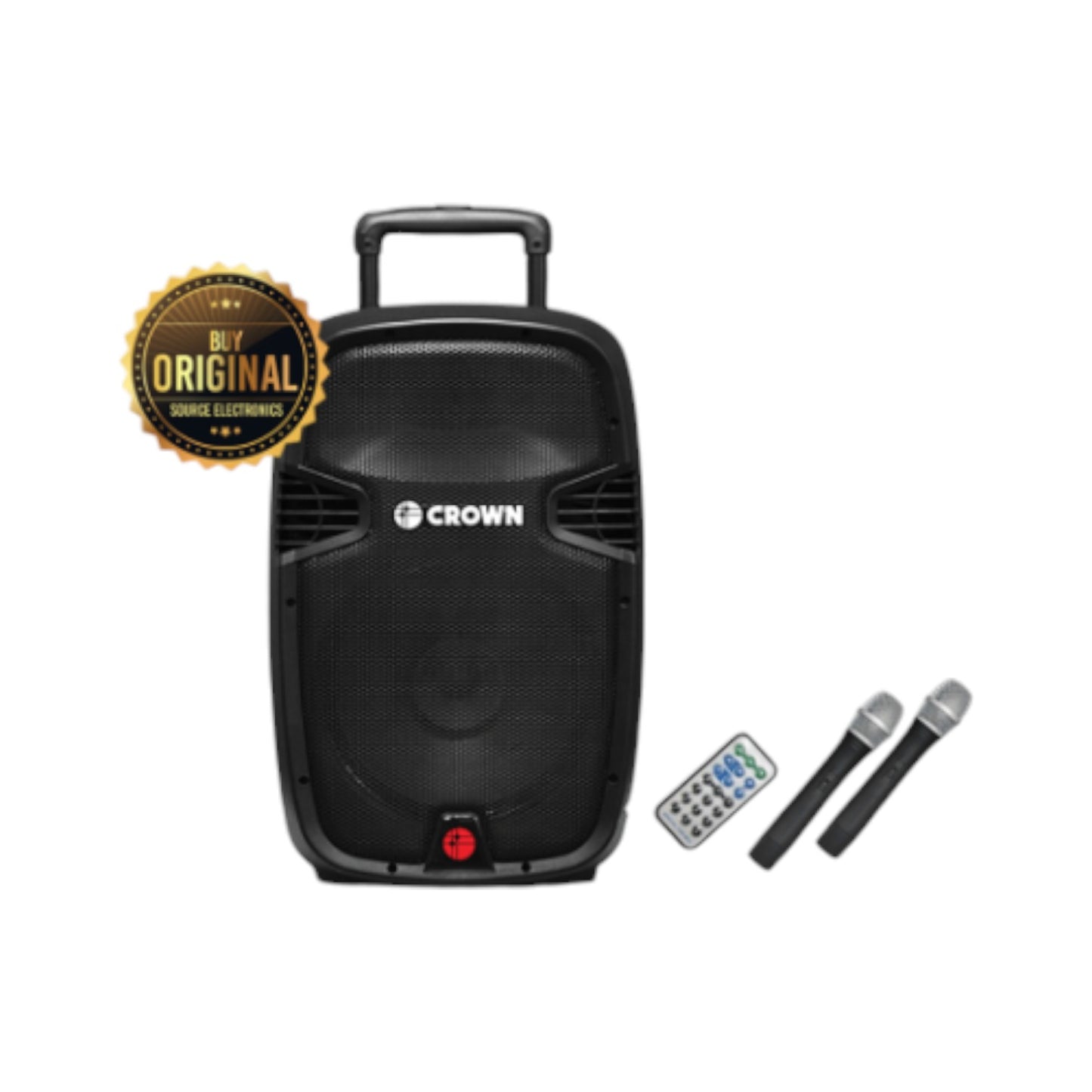 Crown Portable Speaker 600W 15 Inches Woofer + 12 x7 Inches Tweeter 2 Way 4-8 Ohms Portable Sound System PRO-5008