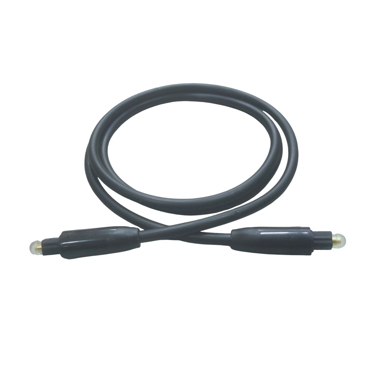 Digital Fiber Round Optical Cable Adapter Audio Male 1 Meter Black