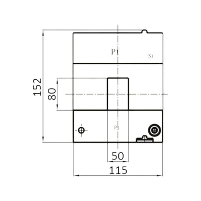 Dixsen 1000:5A Split Core Current Transformer Class 0.5 Burden 5.5 Window Size 50 x 80mm DBP-58 1000:5
