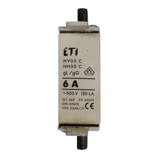 Electrical component with 'ETI' branding on a white background