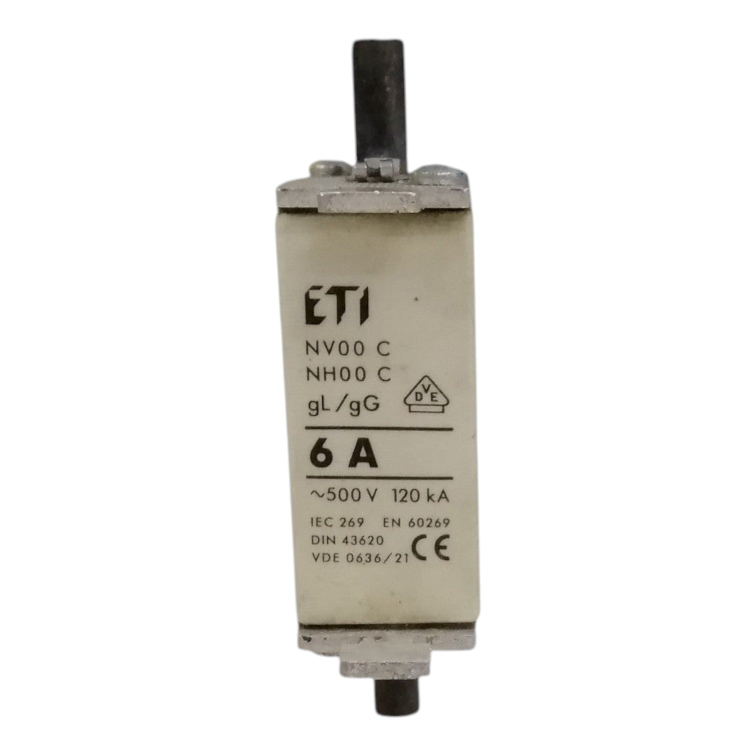 Electrical component with 'ETI' branding on a white background