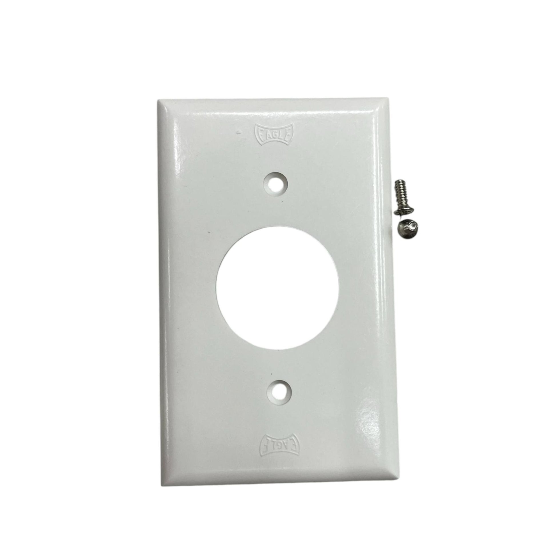 Eagle 1 Gang Round Plate Cover Cream CAT 1131-C Electx Electrical Supply