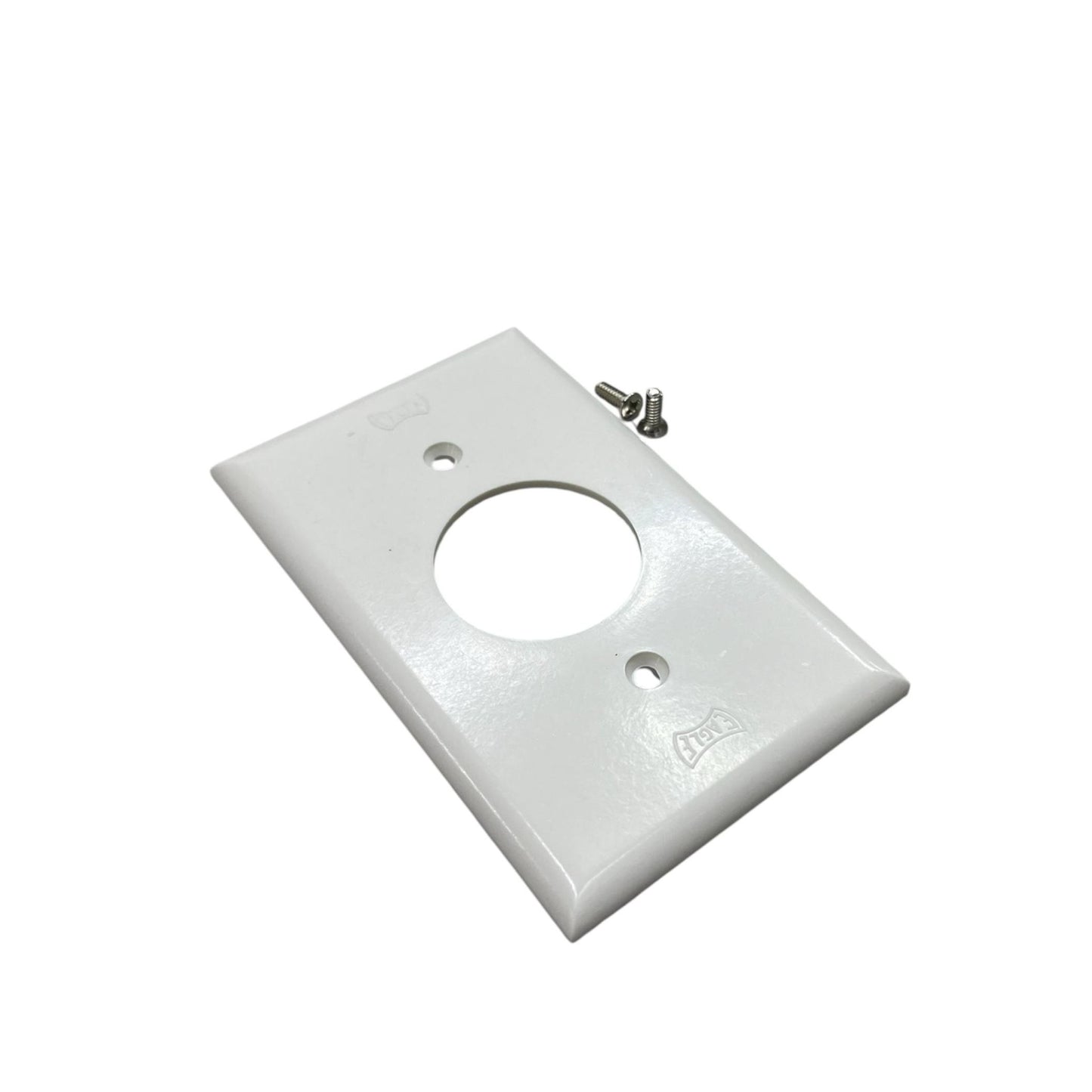 Eagle 1 Gang Round Plate Cover Cream CAT 1131-C Electx Electrical Supply