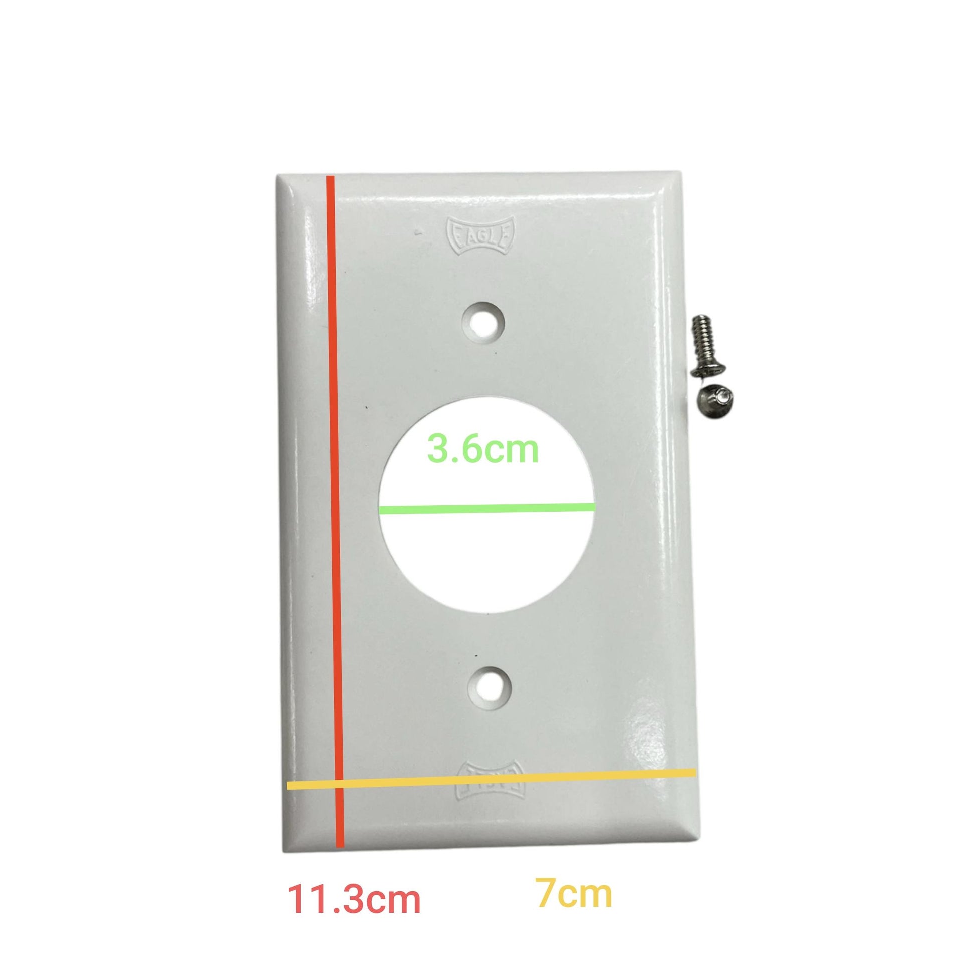 Eagle 1 Gang Round Plate Cover Cream CAT 1131-C Electx Electrical Supply