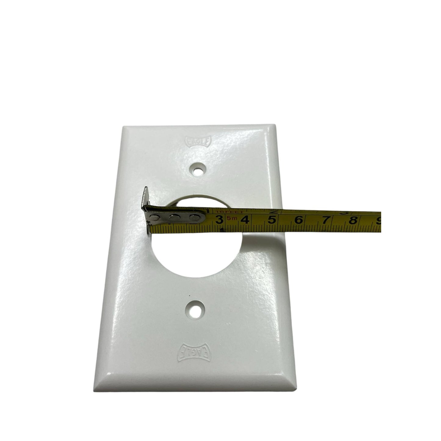 Eagle 1 Gang Round Plate Cover Cream CAT 1131-C Electx Electrical Supply