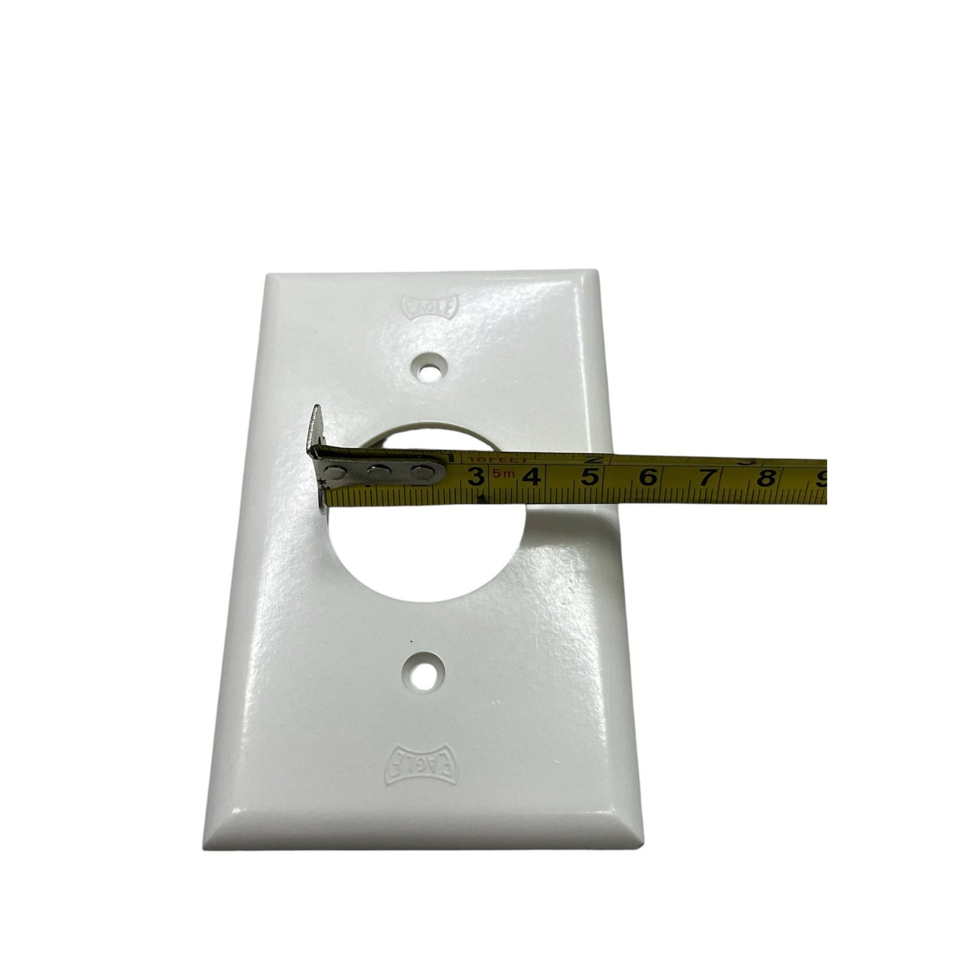 Eagle 1 Gang Round Plate Cover Cream CAT 1131-C Electx Electrical Supply