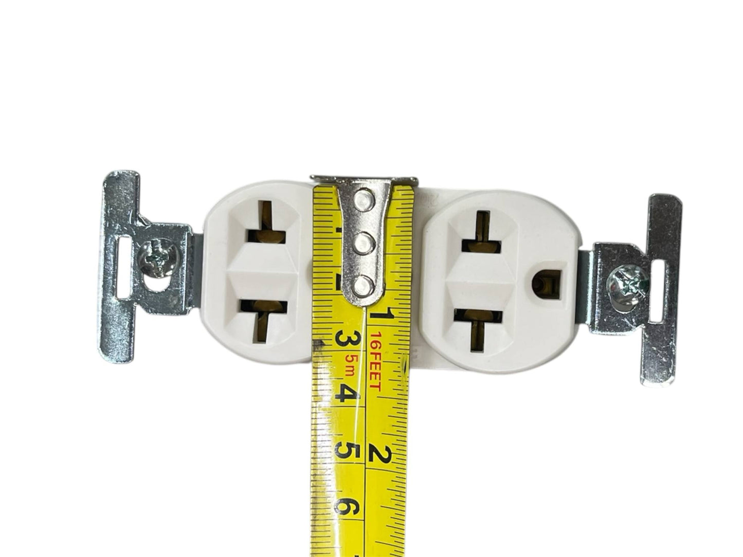 Eagle 2 Gang T-Slot Outlet with Ground 20A 250V CAT 877-IC