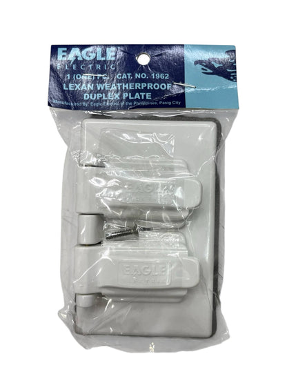 Eagle 2 Gang Weatherproof Plate Cover white CAT1962 Electx Electrical Supply