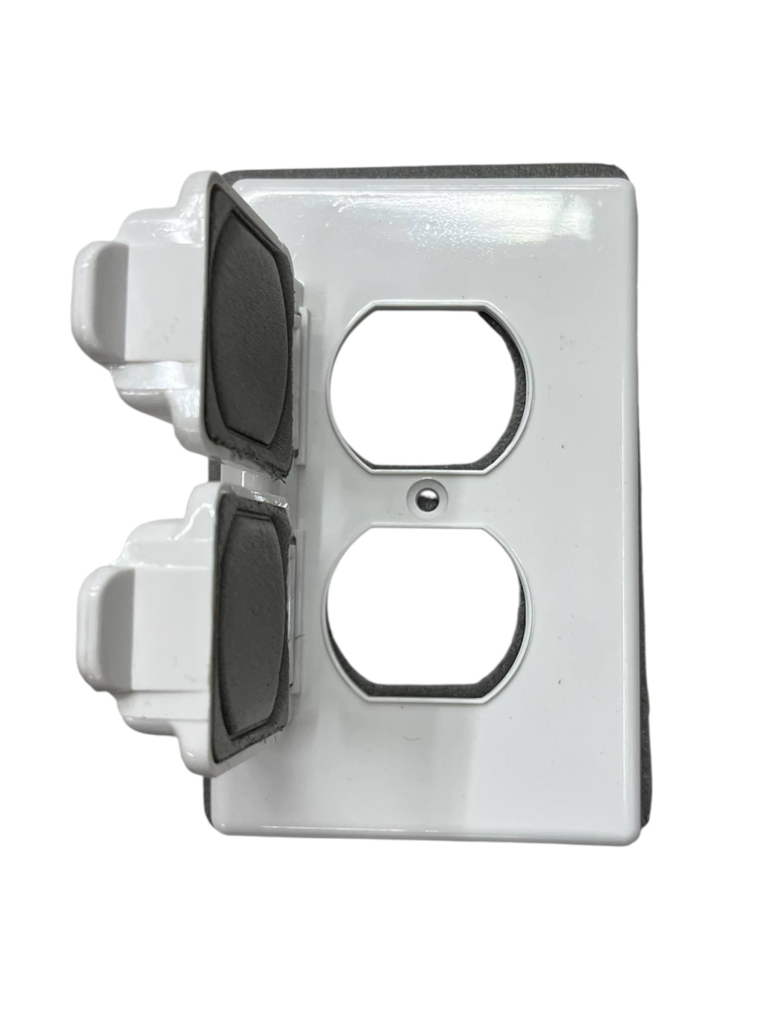 Eagle 2 Gang Weatherproof Plate Cover white CAT1962 Electx Electrical Supply