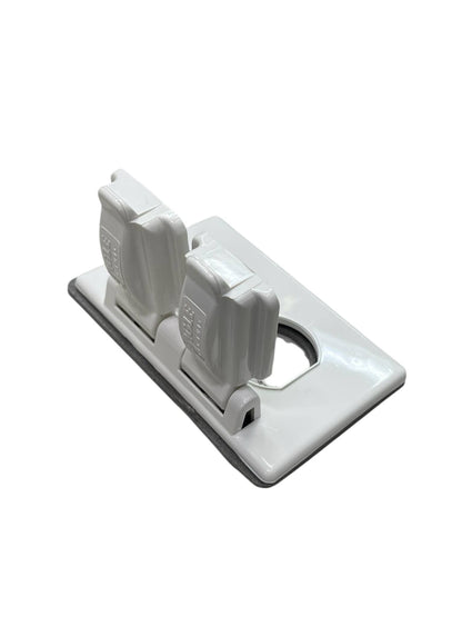 Eagle 2 Gang Weatherproof Plate Cover white CAT1962 Electx Electrical Supply