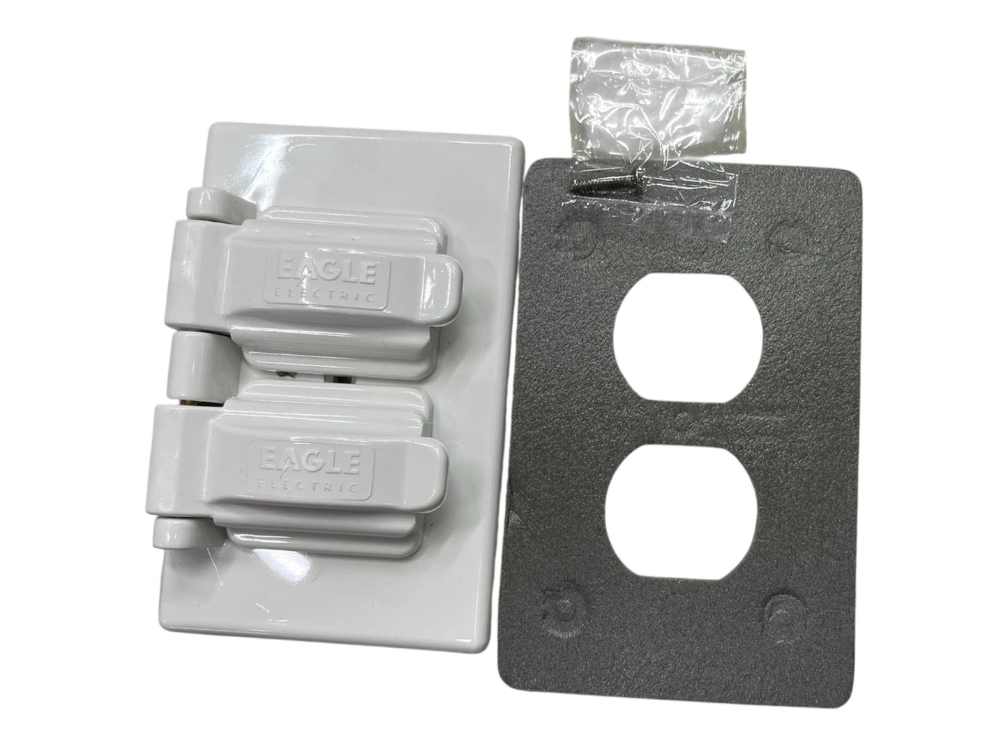 Eagle2GangWeatherproofPlateCoverWhite_electx electrical Supply