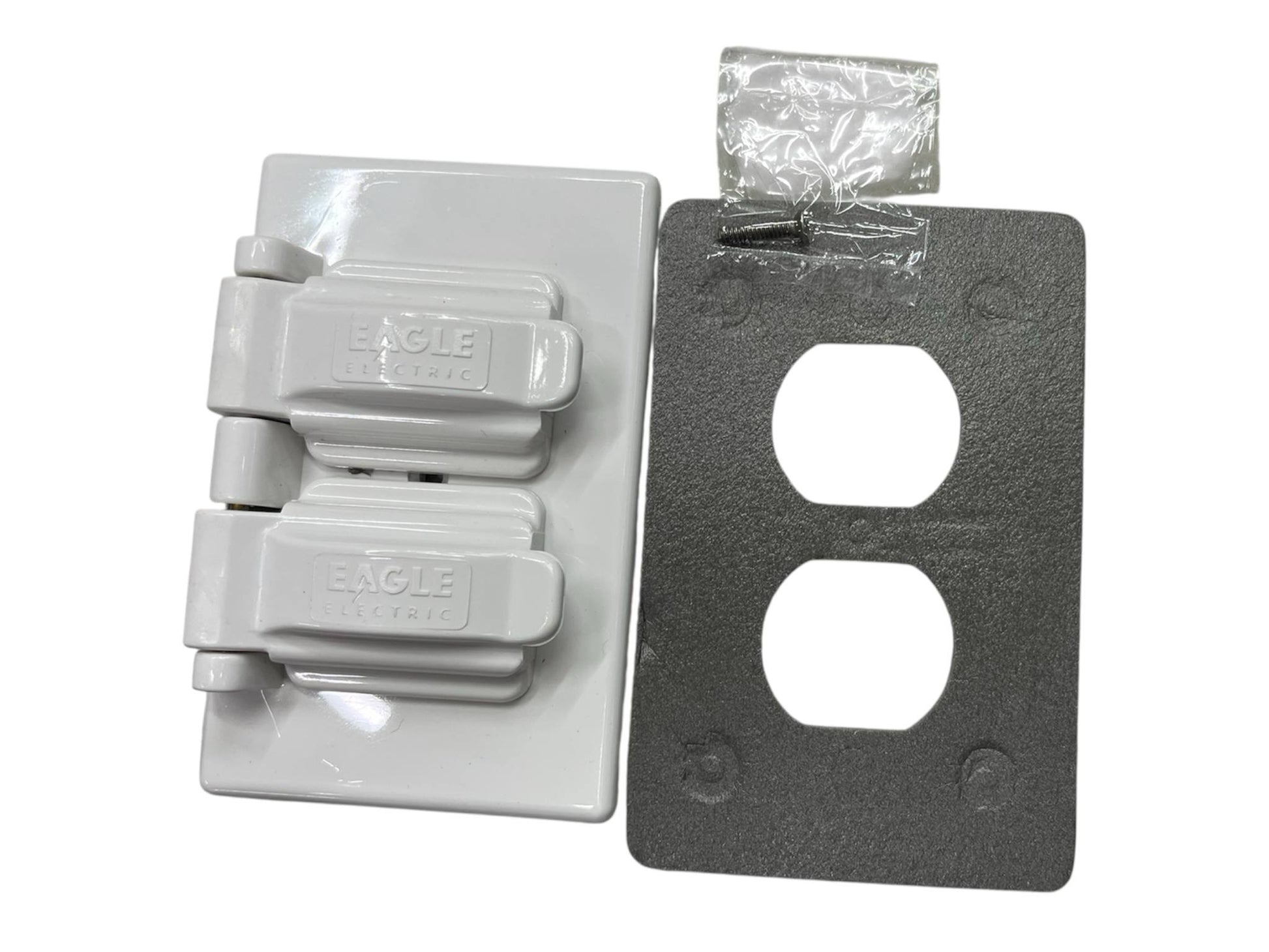 Eagle2GangWeatherproofPlateCoverWhite_electx electrical Supply