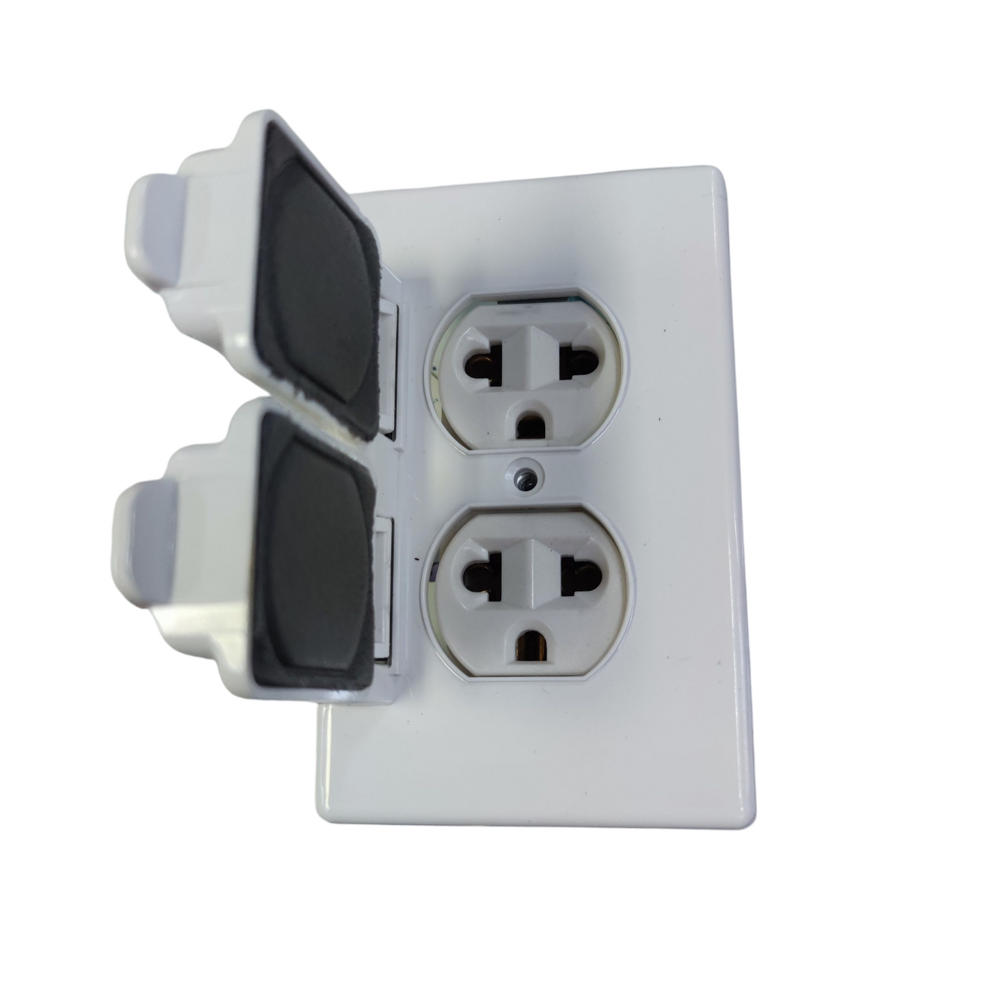 Eagle 2 Gang Weatherproof Universal Outlet with Ground 15A 220V CAT1962/828C