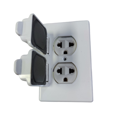 Eagle 2 Gang Weatherproof Universal Outlet with Ground 15A 220V CAT1962/828C