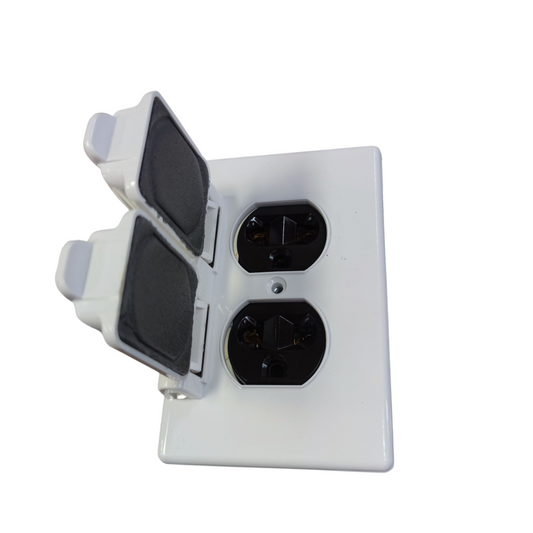 Eagle 2 Gang Weatherproof Universal Outlet with Ground 15A 220V Electx Electrica Supply CAT1962 828B