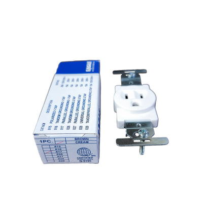 Eagle Flat Pin with Ground 15A 250V CAT 817C