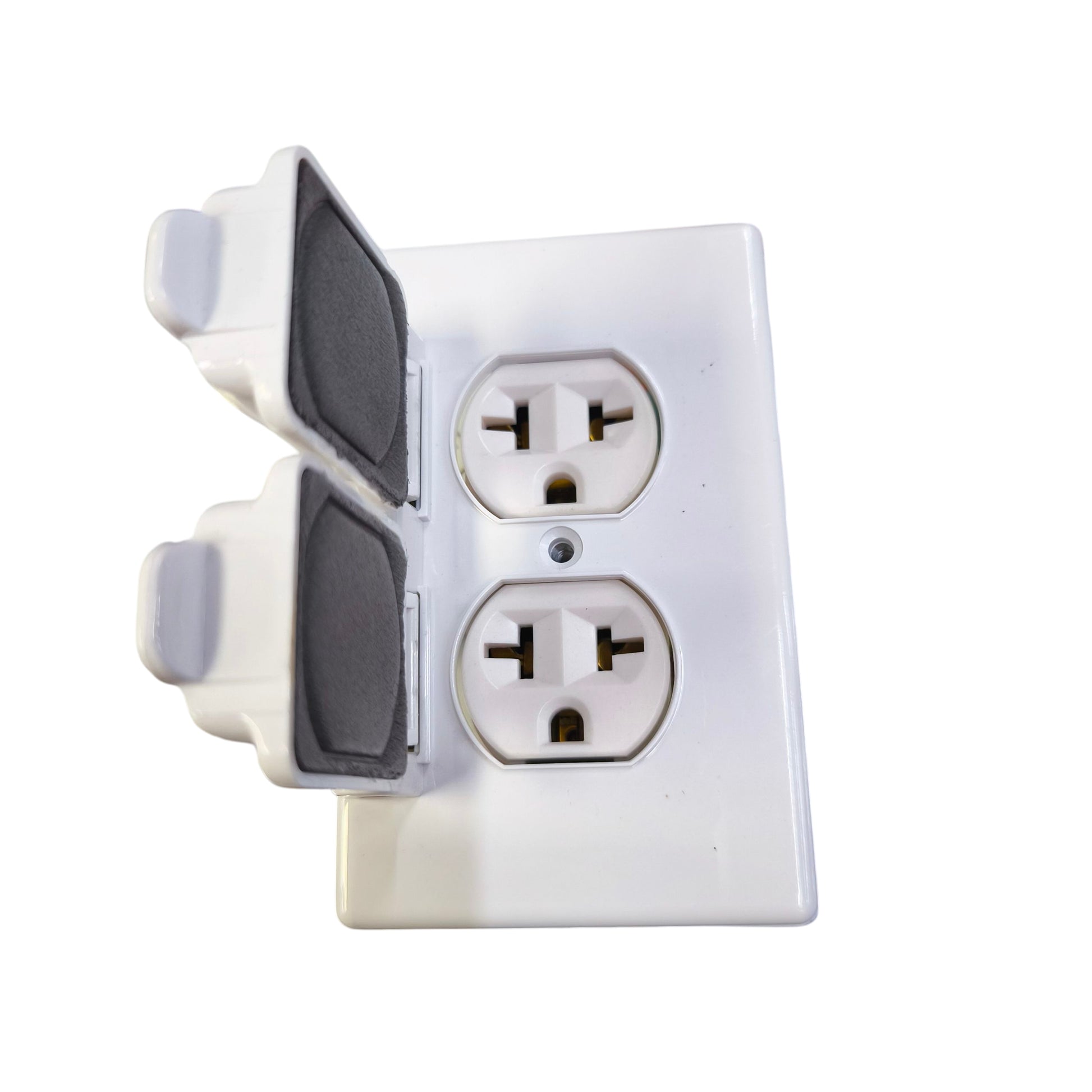Eagle Weatherproof 2 Gang Tandem Outlet with Ground White 15A 250V CAT1962877-IC Electx electrical Supply