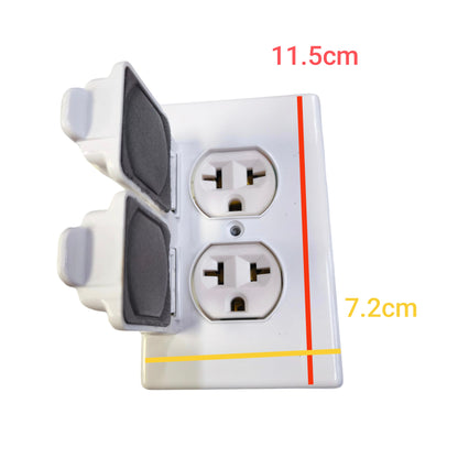 Eagle Weatherproof 2 Gang Tandem Outlet with Ground White 15A 250V CAT1962877-IC Electx electrical Supply