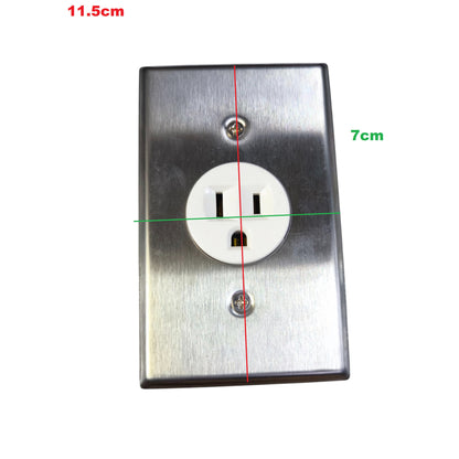 Eagle 1 Gang Flat Pin with Ground with Metal Plate Cover H1 CAT817C