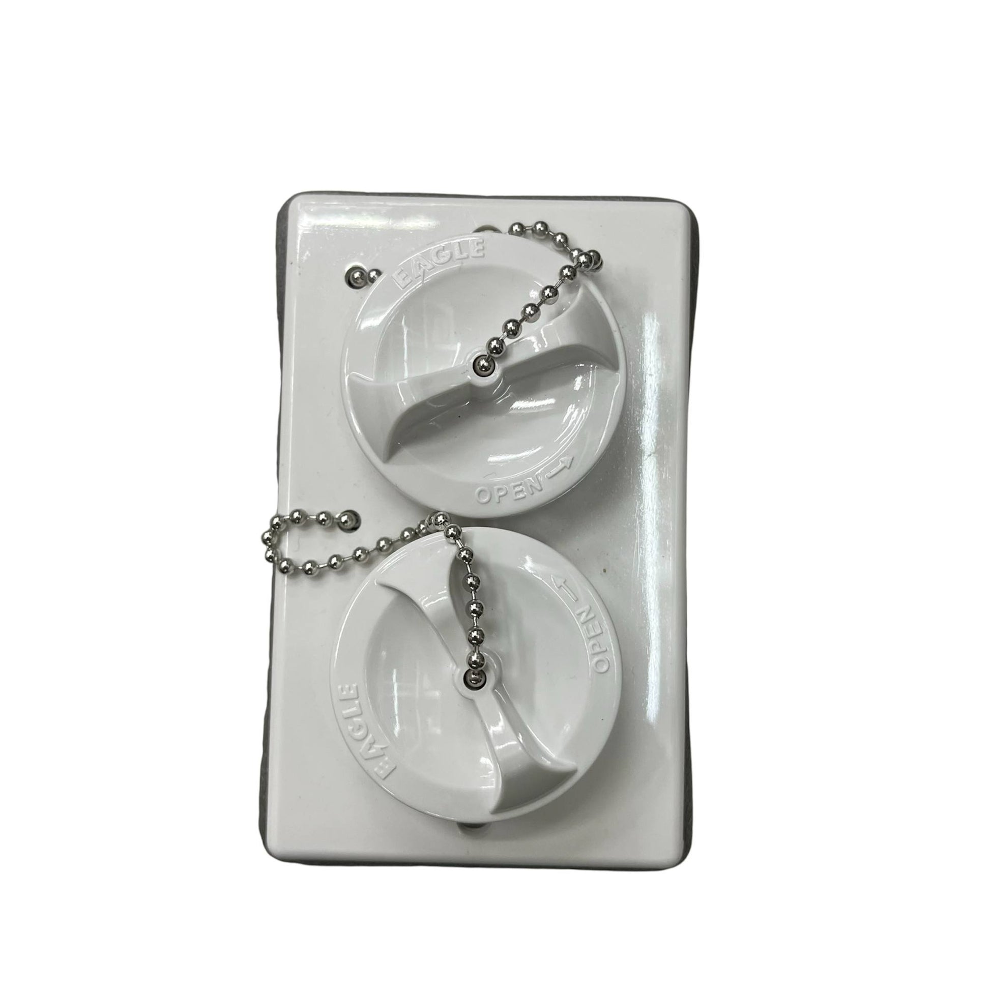 Eagle 2 Gang Weatherproof Cover Thread Type White 3982 Electx Electrical Supply