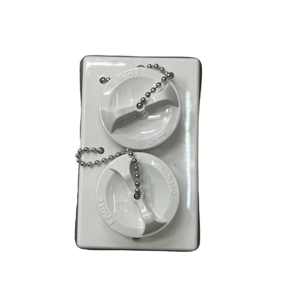 Eagle 2 Gang Weatherproof Cover Thread Type White 3982 Electx Electrical Supply