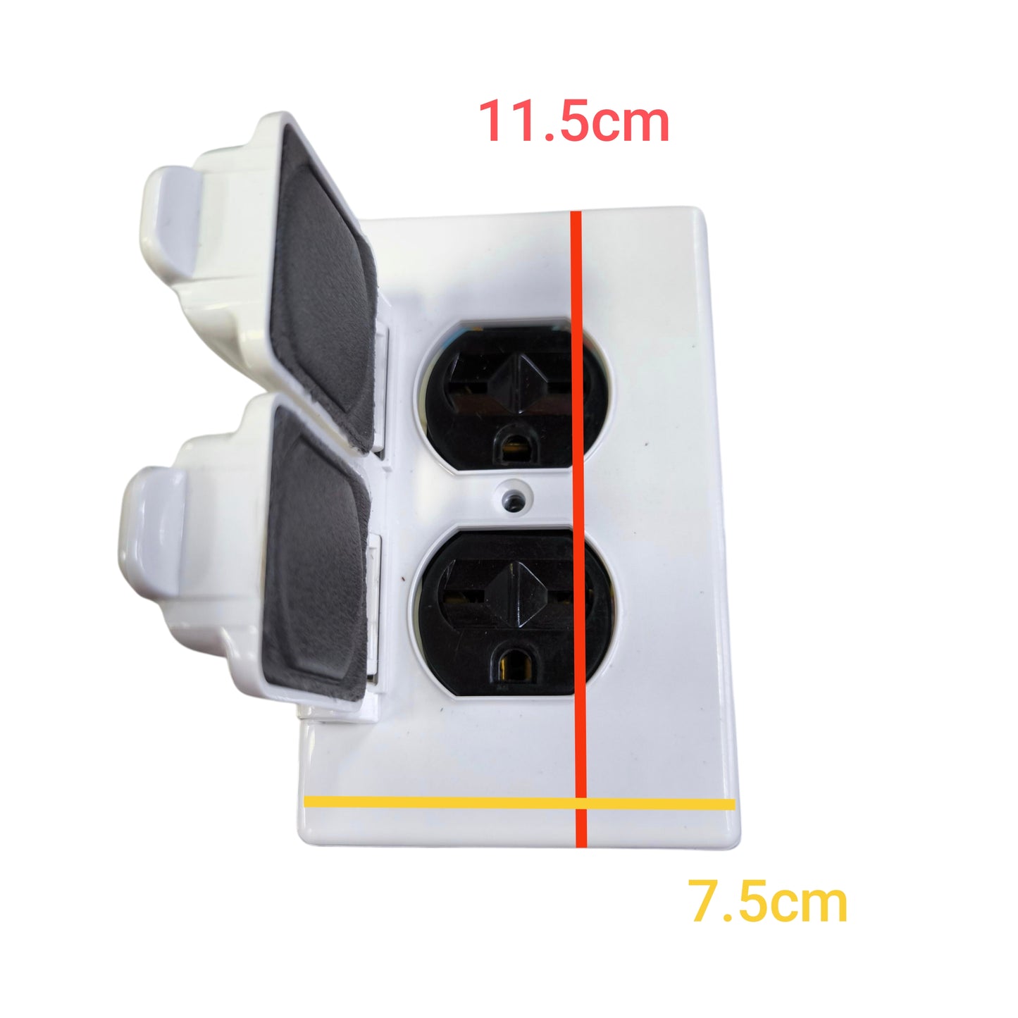 Eagle 2 Gang Weatherproof Tandem Outlet 15A 250V CAT1962 826B