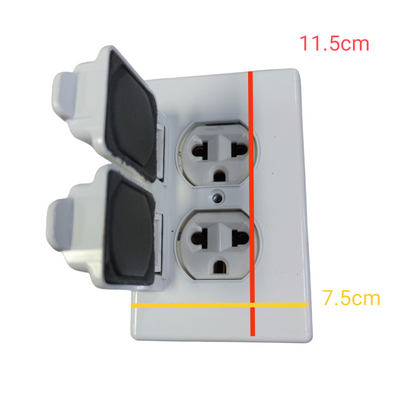 Eagle 2 Gang Weatherproof Universal Outlet with Ground 15A 220V CAT1962/828C
