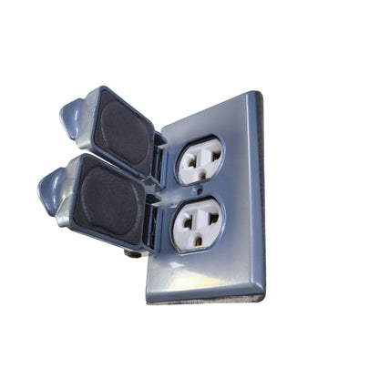 Eagle 2 Gang Weatherproof Universal Outlet with Grounding 15A 250V