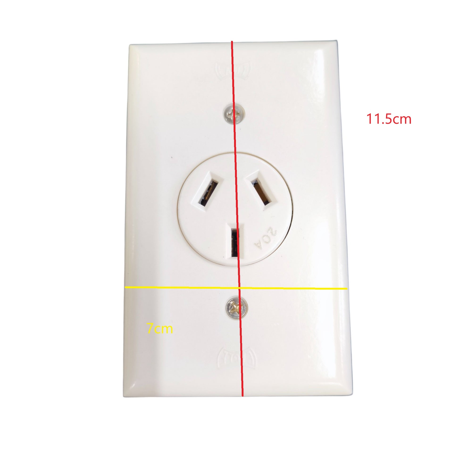 Eagle Range Outlet 1 Gang with White Plate Cover 20A 250V 815-C 1131C