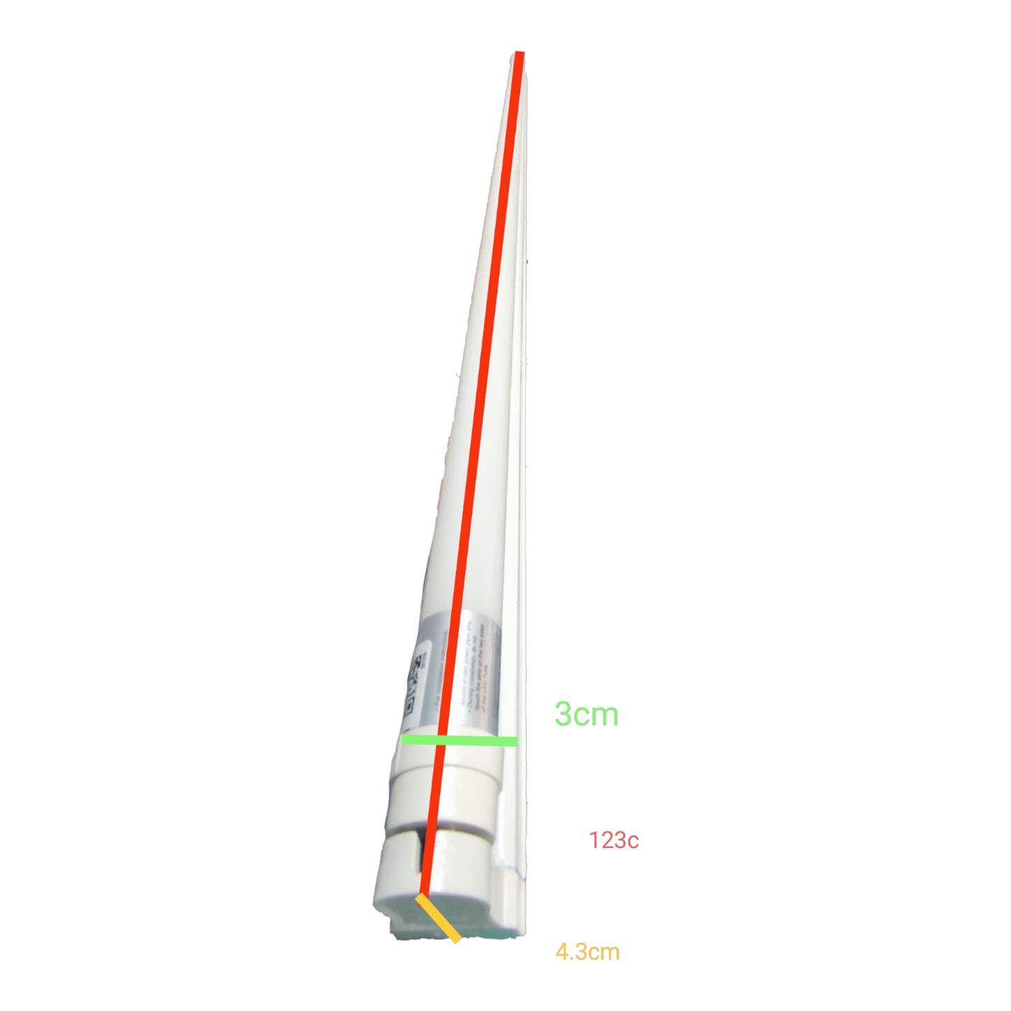 Ecolum 18W T8 LED Fluorescent Tube with Fixture Double Ended 220V AC Daylight 6500K CFS02T8DL18/1.2MFHFIX