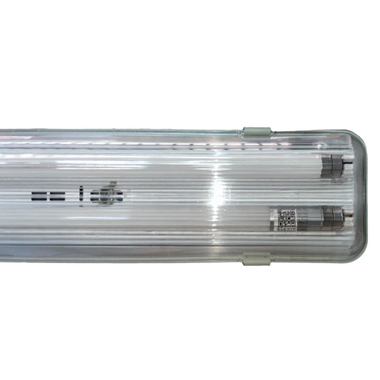 Ecolum 2x9W LED Daylight 6500K 220V with Opple 600mm Weatherproof Fixture Single Ended LED Fluorescent Tube RWP260+CFS01T8DL09X2