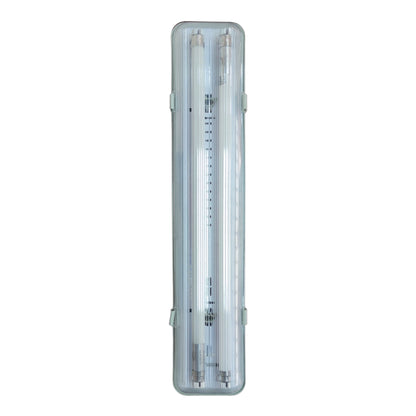 Ecolum 2x9W LED Daylight 6500K 220V with Opple 600mm Weatherproof Fixture Single Ended LED Fluorescent Tube RWP260+CFS01T8DL09X2