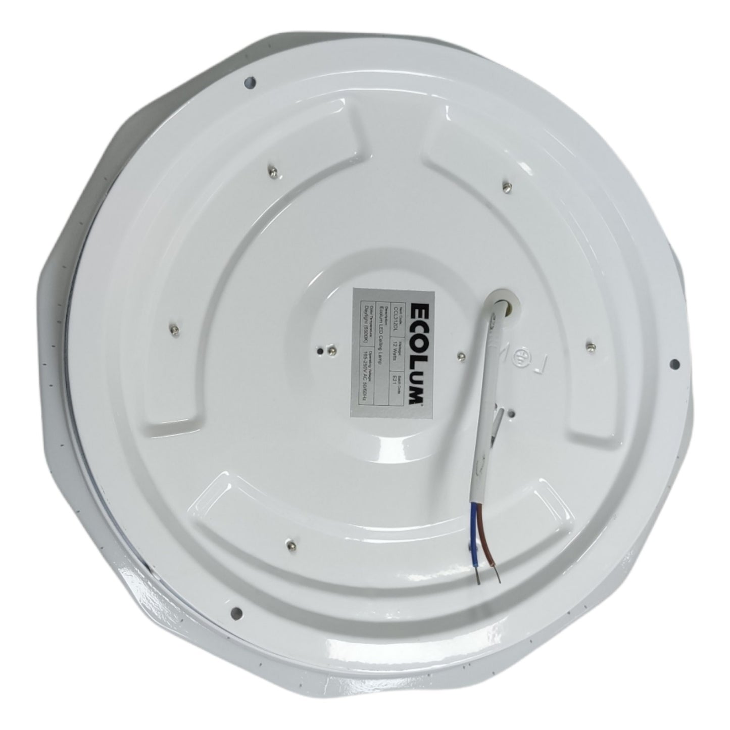 Ecolum 12W LED Ceiling Lamp Daylight 6500K 220V CCL312DL Electx Electrical Supply