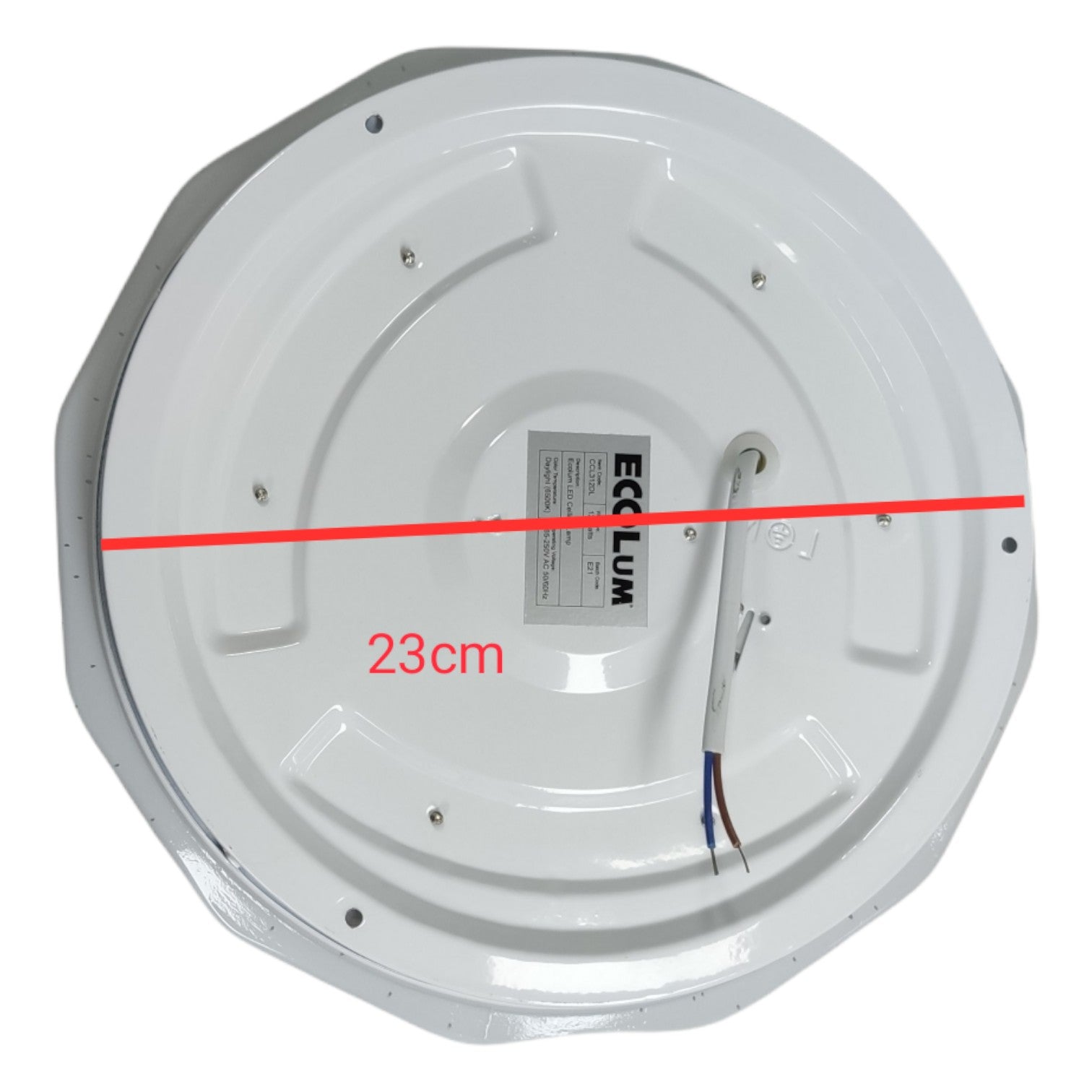 Ecolum 12W LED Ceiling Lamp Daylight 6500K 220V CCL312DL Electx Electrical Supply