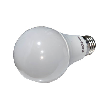 LED light bulb with E26 base on a white background