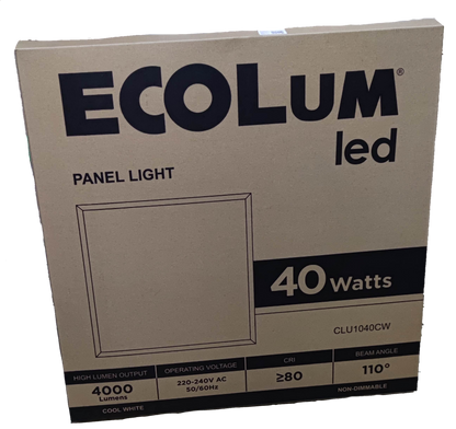 Ecolum 40W LED Panel Light 60cm x 60cm Electx Electrical SUpply