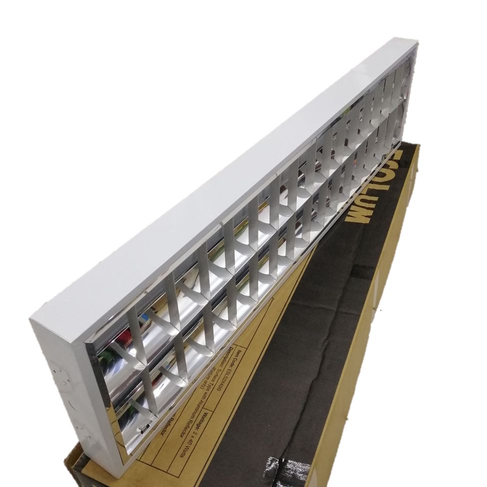 Ecolum Louver Surface Type with Aluminum Reflector T8 2X 40W/2X18W 1220mm x 310mm x 80mm ESLS2x40/0 12inches x 48inches
